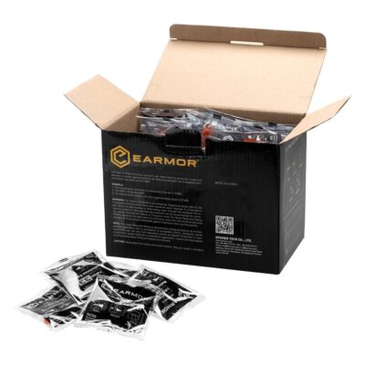 Alternative view of Earmor MaxDefense Ear Plugs NRR33 60 Pairs Box Orange