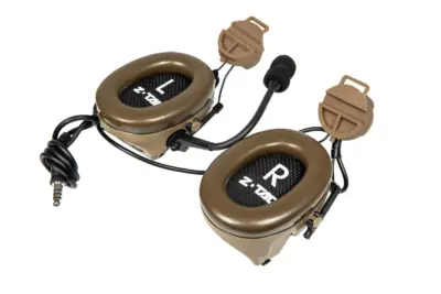 asgbox.pl - Zestaw słuchawkowy Z152 CII z adapterem do hełmów typu FAST - dark earth