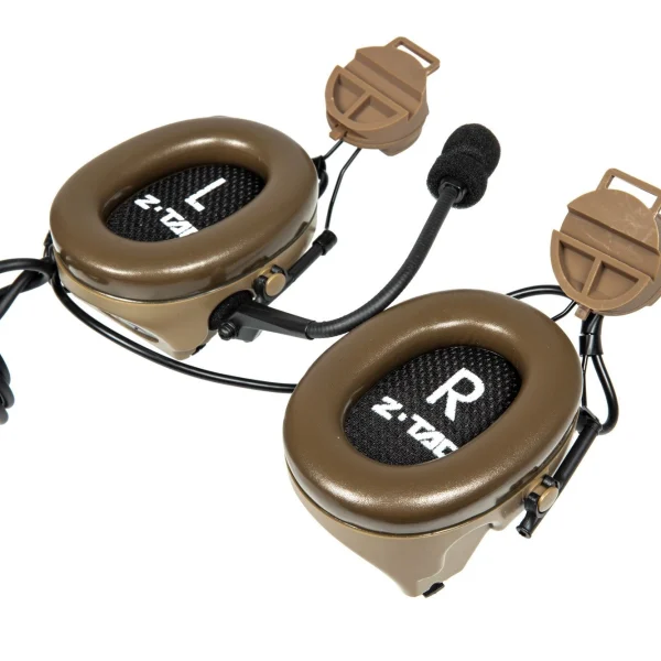 asgbox.pl - Zestaw słuchawkowy Z152 CII z adapterem do hełmów typu FAST - dark earth