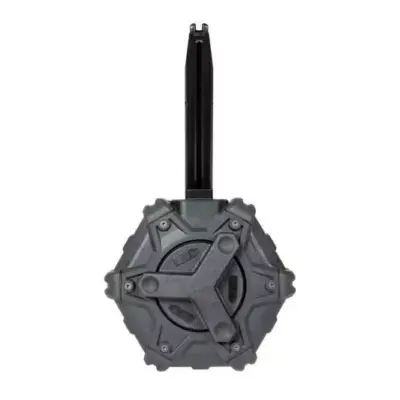 asgbox.pl - Bębnowy magazynek gazowy 350 kulek do replik Beretta / MB - czarny