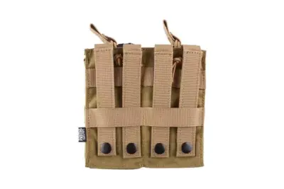 Podwójna ładownica Open I na magazynki AK/M4/G36 - tan - obrazek 2