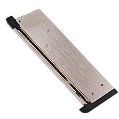 WE Gas Magazine for WE M1911 GBB, 15 BBs, M.E.U. Type - Silver
