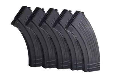 Zestaw 5 magazynków mid-cap 120 kulek do replik typu AK - obrazek 2