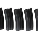 asgbox.pl - Zestaw 5 magazynków low-cap 70 kulek do M4/M16 - czarny