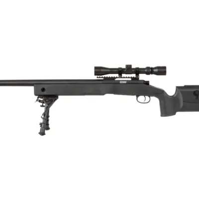 Alternative view of Replika karabinu wyborowego SA-S02 CORE™ z lunetą i dwójnogiem - czarna