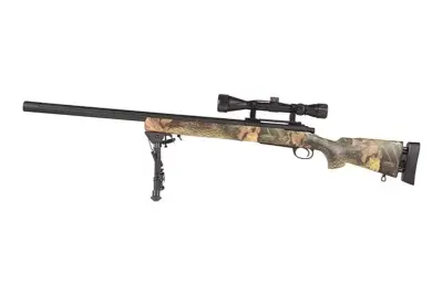 Replika karabinu snajperskiego SW-04J Army (z lunetą i dwójnogiem) - OakWood camo - obrazek 2