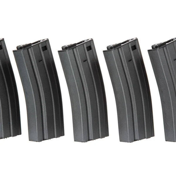 asgbox.pl - Zestaw 5 magazynków hi-cap 300 kulek do M4/M16 - szary