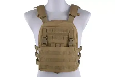 Kamizelka typu plate carrier z odpinanym panelem - tan - obrazek 2