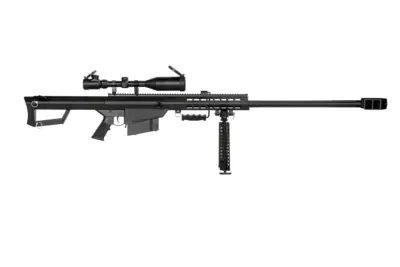 Replika karabinu wyborowego Barret® M82 z Lunetą i dwójnogiem - czarna - obrazek 2