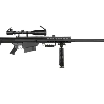 Alternative view of Replika karabinu wyborowego Barret® M82 z Lunetą i dwójnogiem - czarna