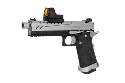 asgbox.pl - Replika pistoletu Hi-capa 5.1 Split Slide - czarna / chrom (z celownikiem BDS)