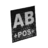 asgbox.pl - Naszywka IR z grupą krwi: AB POS