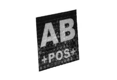 asgbox.pl - Naszywka IR z grupą krwi: AB POS