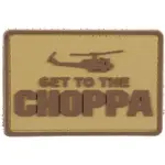asgbox.pl - Naszywka 3D - Get to the Choppa - tan