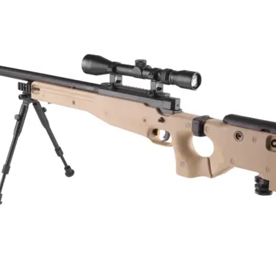 asgbox.pl - Replika karabinu snajperskiego MB08D - z lunetą i dwójnogiem - tan