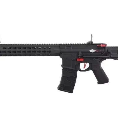 asgbox.pl - Replika karabinka Avalon Leopard - Black/Red (PDW version)