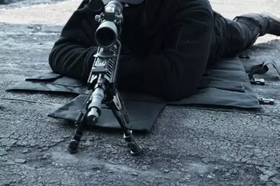 Pokrowiec na broń Sniper /mata strzelecka (1200mm) - olive drab - obrazek 4