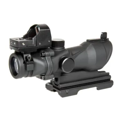 asgbox.pl - Replika lunety ACOG Style 4x32 z kolimatorem Mini Red Dot - czarna