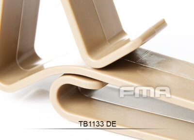 FMA ABS Universal Hook / Hanger for MOLLE and Belt, 3 pcs - Tan - obrazek 6