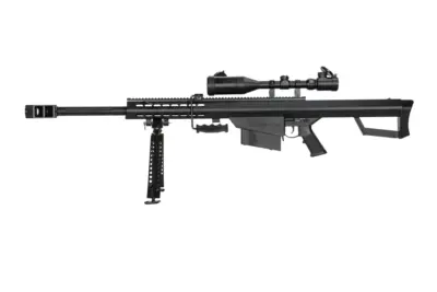 Replika karabinu  Barret® M82A1 CQB z lunetą i dwójnogiem - czarna - obrazek 3