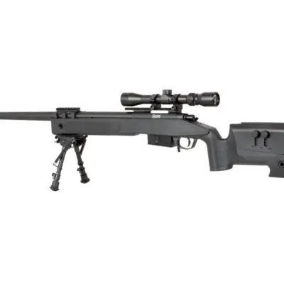 Alternative view of Replika karabinu wyborowego SA-S03 CORE™ z lunetą i dwójnogiem - czarna