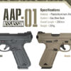 AA AAP-01 Assassin GBB Pistol - Tan OD-A-AAP01-FDE asgbox.pl