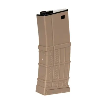 asgbox.pl - Polimerowy magazynek mid-cap LT 130 kulek do replik M4/M16 - tan
