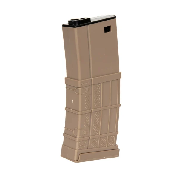 asgbox.pl - Polimerowy magazynek mid-cap LT 130 kulek do replik M4/M16 - tan