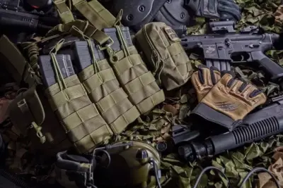 Potrójna ładownica Open I na magazynki AK/M4/G36 - oliwkowa - obrazek 4