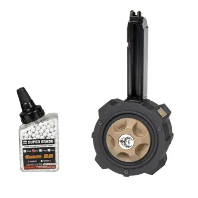 asgbox.pl - Gazowy magazynek bębnowy 130 kulek do replik G17