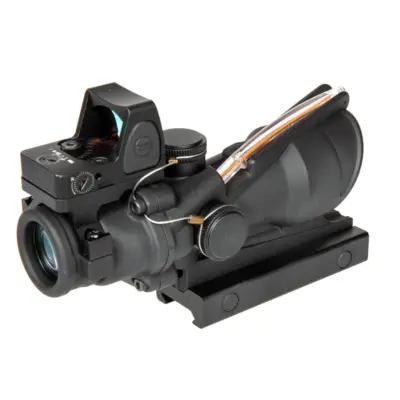 asgbox.pl - Replika lunety AOG 4X32 ze światłowodem i kolimatorem - czarna