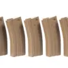 asgbox.pl - Zestaw 5 magazynków low-cap 70 kulek do M4/M16 - tan