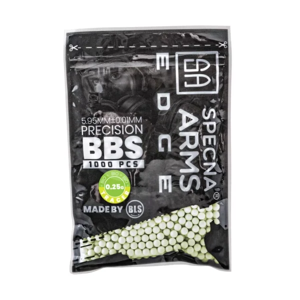 asgbox.pl - Kulki precyzyjne Specna Arms EDGE™ Tracer BIO 0.25g - 1000 szt - zielone