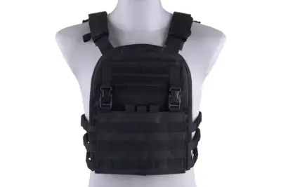 Kamizelka typu plate carrier z odpinanym panelem - czarna - obrazek 2