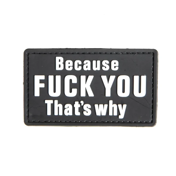 asgbox.pl - Naszywka 3D - Because Fuck you