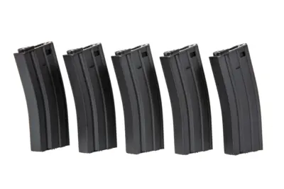 Zestaw 5 magazynków hi-cap 300 kulek do M4/M16 - czarny - obrazek 2