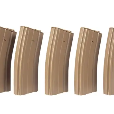 Alternative view of Zestaw 5 magazynków low-cap 70 kulek do M4/M16 - tan