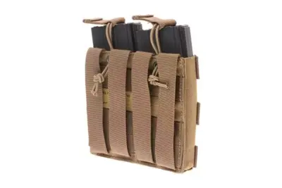 asgbox.pl - Podwójna ładownica Open Top na magazynki M4/M16 - coyote brown
