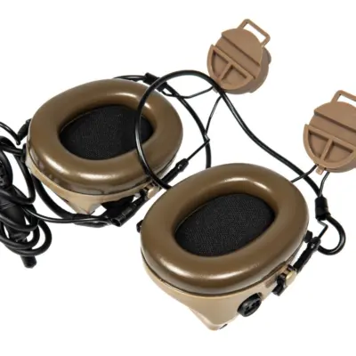 asgbox.pl - Zestaw słuchawkowy Z154 CIII z adapterem do hełmów typu FAST - dark earth