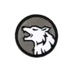 asgbox.pl - Naszywka Wolf Head - czarno / biała