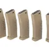Zestaw 5 magazynków mid-cap PMG 140 kulek do do replik typu M4/M16 - dark earth OD-G-AMB-05-014750-00 asgbox.pl