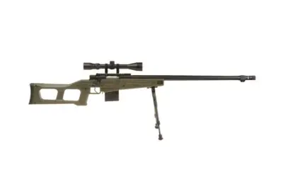Replika karabinu snajperskiego MB4409D - z lunetą i dwójnogiem - oliwkowa - obrazek 4