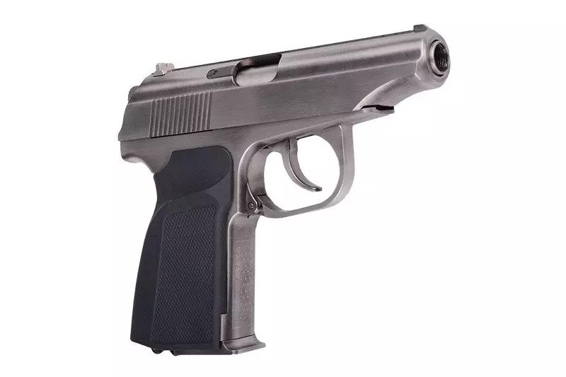 Replika pistoletu MK z tłumikiem - srebrna OD-G-WET-02-010327-00 asgbox.pl Replika pistoletu MK z tłumikiem - srebrna - obrazek 2