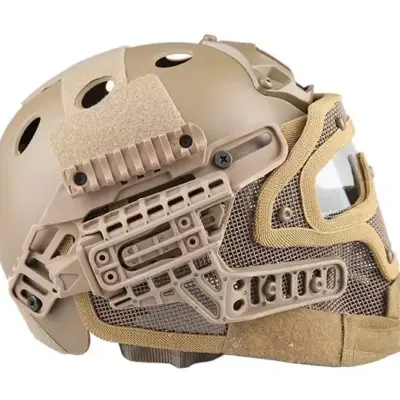 Alternative view of Replika kasku FAST PJ G4 System z osłoną twarzy - Coyote