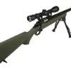 Replika karabinu snajperskiego SW-10 z lunetą i dwójnogiem (Upgraded) - oliwkowa OD-G-SWL-03-029485-00 asgbox.pl