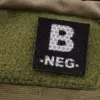 Naszywka IR z grupą krwi: B NEG OD-G-KAM-30-002090-00 asgbox.pl
