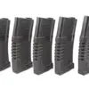 asgbox.pl - Zestaw 5 magazynków hi-cap PMG 300 kulek do do replik typu M4/M16 - czarny