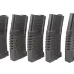 asgbox.pl - Zestaw 5 magazynków hi-cap PMG 300 kulek do do replik typu M4/M16 - czarny
