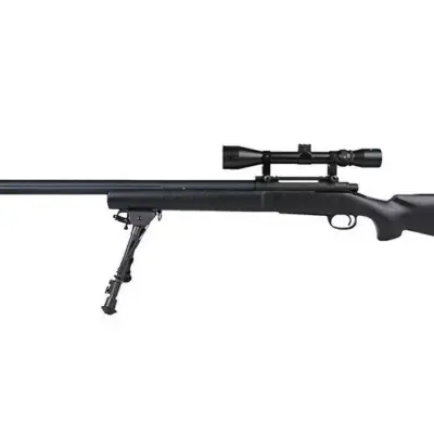 Alternative view of Replika karabinu snajperskiego SW-04J Army z lunetą i dwójnogiem (Upgraded) - czarna