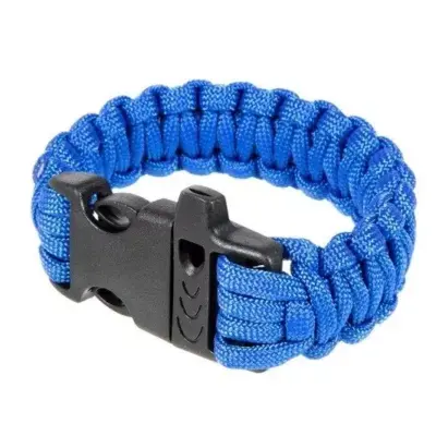 asgbox.pl - Bransoletka survivalowa (fastex) - niebieska